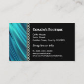 水、黒及び銀のチェーン名刺 名刺 (裏面)