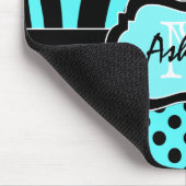 水、黒、白いシマウマのストライプ及び点のマウスパッド マウスパッド (コーナー)