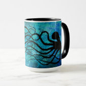 水- 15のozのコンボのマグのMarandaのタコ マグカップ (正面右)