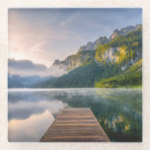 水 | Azure Alpine Lake，オーストリア ガラスコースター (正面)