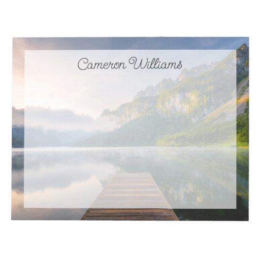 水 | Azure Alpine Lake,オーストリア ノートパッド (正面)