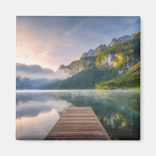 水 | Azure Alpine Lake,オーストリア マグネット (正面)