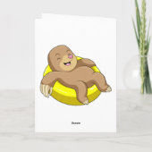 水 buoy で泳ぐモグラ カード (裏面)