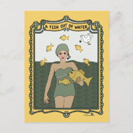 水_C_ポストカードから出た魚 ポストカード