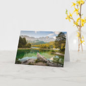 水 | Dachstein Mountains Lake Germany カード (黄色い花)