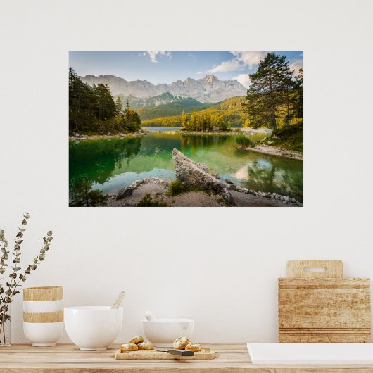 水 | Dachstein Mountains Lake Germany ポスター (キッチン)