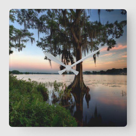 水 | Kraft Azalea Park Maitland Florida スクエア壁時計 (正面)