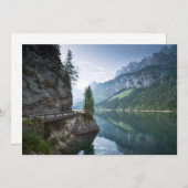 水 | Lake Gosau Salzkammergutオーストリア サンキューカード (正面/裏面)