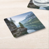 水 | Lake Gosau Salzkammergutオーストリア スクエアペーパーコースター (アングル)