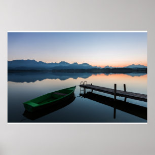 水 Lake Hopfen Bavarian Alps Germany ポスター
