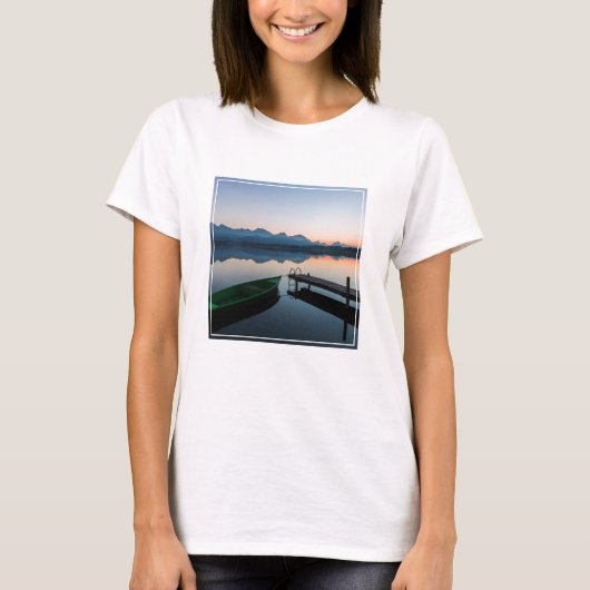 水 | Lake Hopfen Bavarian Alps Germany Tシャツ (正面)