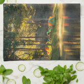 水 Lake in Meahongson, Thailand キッチンタオル (折り畳み)