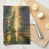 水 Lake in Meahongson, Thailand キッチンタオル (四つ折り)