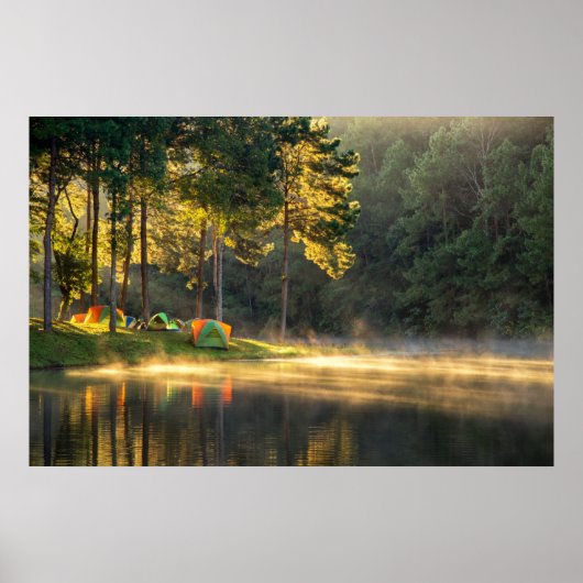 水 Lake in Meahongson, Thailand ポスター (正面)