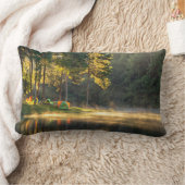 水 Lake in Meahongson, Thailand ランバークッション (ブランケット)