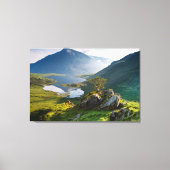 水 | Pen yer Ole Wen Lake Idwal Snowdonia Park キャンバスプリント (正面)