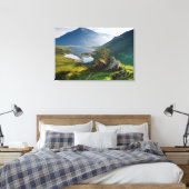 水 | Pen yer Ole Wen Lake Idwal Snowdonia Park キャンバスプリント (インサイチュ (寝室))