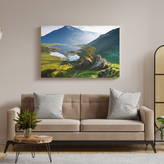 水 | Pen yer Ole Wen Lake Idwal Snowdonia Park キャンバスプリント