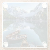 水 | Pragser Wildsee Dolomites Italy ガラスコースター (裏面)