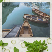 水 | Pragser Wildsee Dolomites Italy キッチンタオル (折り畳み)