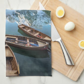 水 | Pragser Wildsee Dolomites Italy キッチンタオル (四つ折り)