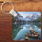 水 | Pragser Wildsee Dolomites Italy キーホルダー (正面)