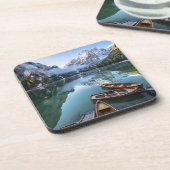 水 | Pragser Wildsee Dolomites Italy コースター (左側)