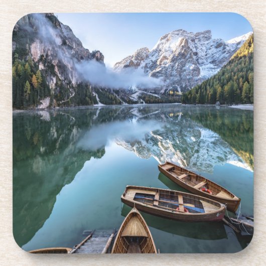 水 | Pragser Wildsee Dolomites Italy コースター (正面)