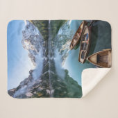 水 | Pragser Wildsee Dolomites Italy シェルパブランケット (正面(横))