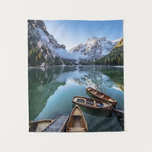 水 | Pragser Wildsee Dolomites Italy タペストリー (正面)