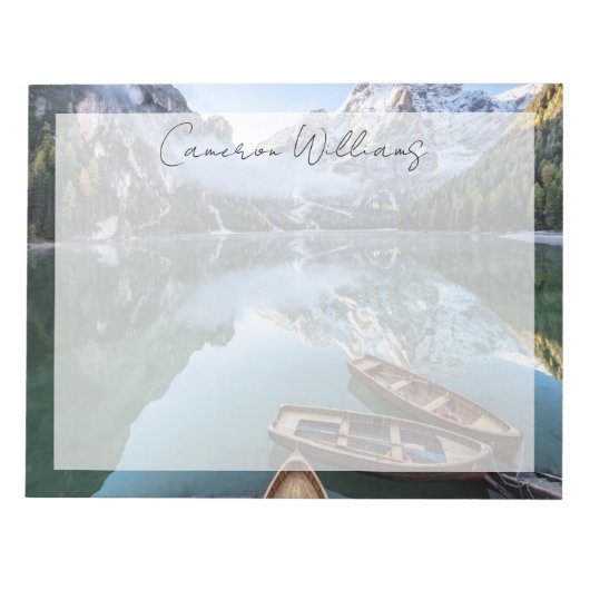 水 | Pragser Wildsee Dolomites Italy ノートパッド (正面)