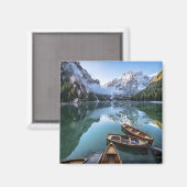 水 | Pragser Wildsee Dolomites Italy マグネット (正面/裏面)