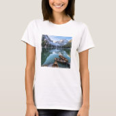 水 | Pragser Wildsee Dolomites Italy Tシャツ (正面)