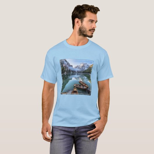 水 | Pragser Wildsee Dolomites Italy Tシャツ (正面フル)