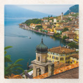 水 San Benedetto Church Lake Garda,イタリア ガラスコースター (正面)