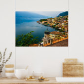 水 San Benedetto Church Lake Garda，イタリア ポスター (キッチン)