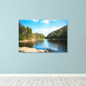 水 Spruce Lake Quebec （カナダ） キャンバスプリント (インサイチュ (ウッドフロア))
