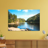 水 Spruce Lake Quebec （カナダ） キャンバスプリント (インサイチュ (リビング))