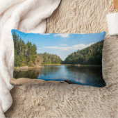 水 Spruce Lake Quebec (カナダ) ランバークッション (ブランケット)