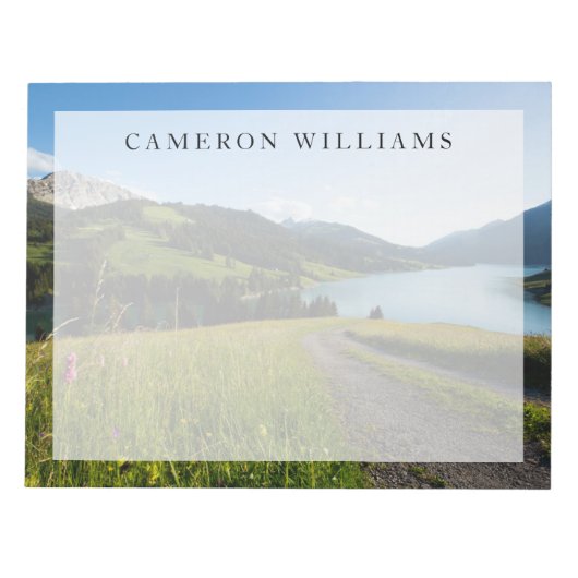 水 | Swiss Alpsフットパス ノートパッド (正面)