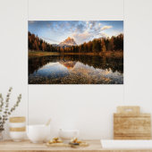 水 Tre Cime Di Lavaredo Italy ポスター (キッチン)