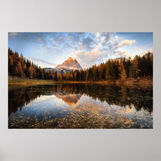 水 Tre Cime Di Lavaredo Italy ポスター (正面)