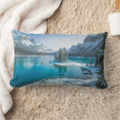 水 | Winter Jasper国立公園(カナダ) ランバークッション (ブランケット)
