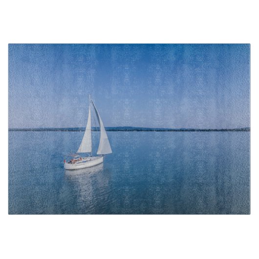 水 | Yacht at Lake Balaton Lake Hungary カッティングボード (正面)