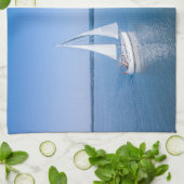水 | Yacht at Lake Balaton Lake Hungary キッチンタオル (折り畳み)