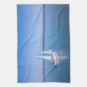 水 | Yacht at Lake Balaton Lake Hungary キッチンタオル (縦)