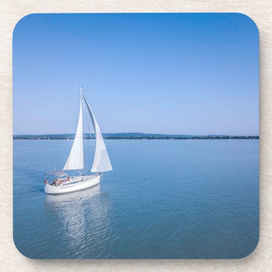 水 | Yacht at Lake Balaton Lake Hungary コースター (正面)