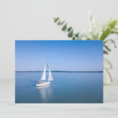 水 | Yacht at Lake Balaton Lake Hungary サンキューカード (スタンド正面)