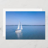 水 | Yacht at Lake Balaton Lake Hungary サンキューカード (正面/裏面)