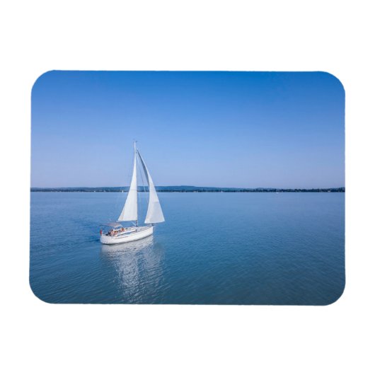 水 | Yacht at Lake Balaton Lake Hungary マグネット (横)